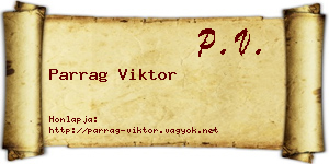 Parrag Viktor névjegykártya